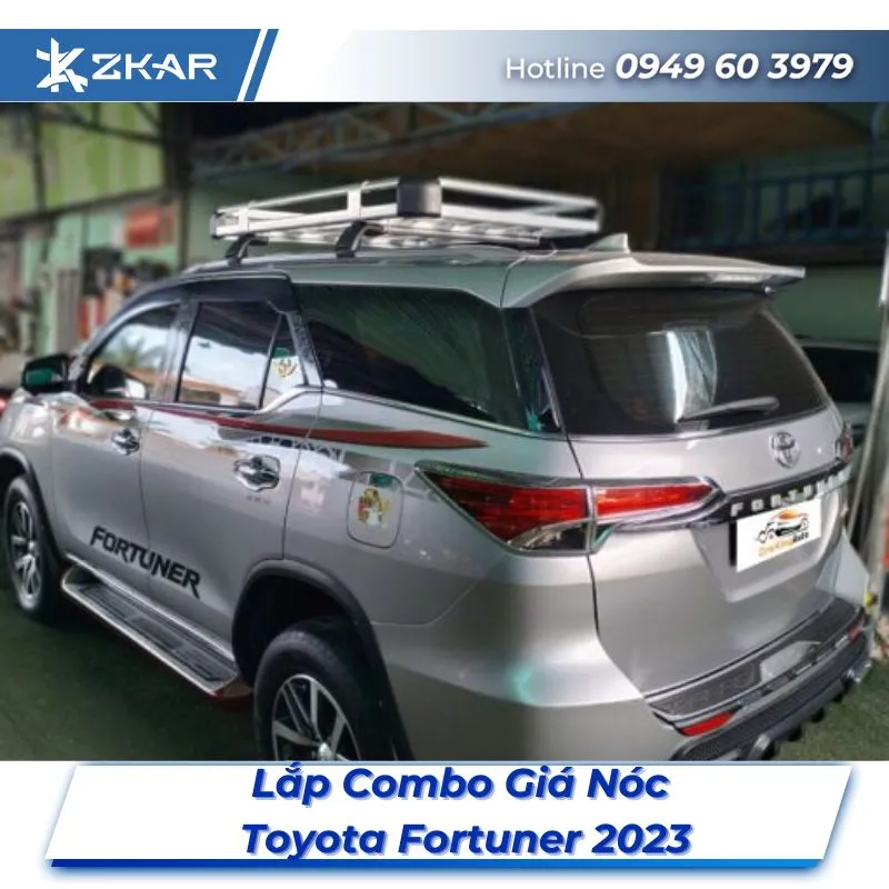 Lắp Đặt Combo Giá Nóc Xe Toyota Fortuner 2023 Tại TPHCM
