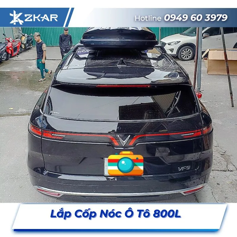 Lắp Đặt Cốp Nóc Ô Tô 800L Tại TPHCM