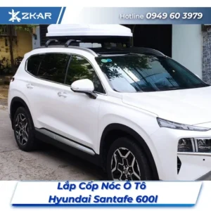 Lắp Đặt Cốp Nóc Ô Tô Hyundai Santafe 600L Tại TPHCM