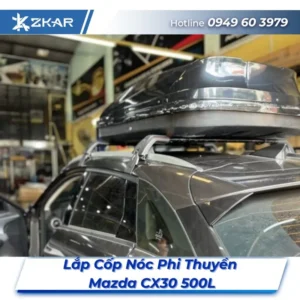 Lắp Đặt Cốp Nóc Phi Thuyền Mazda CX30 500L Tại TPHCM