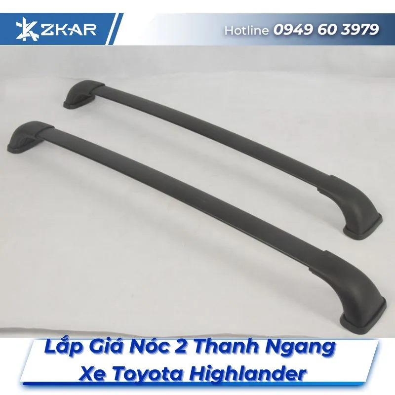 Lắp Đặt Giá Nóc 2 Thanh Ngang Xe Toyota Highlander Tại TPHCM