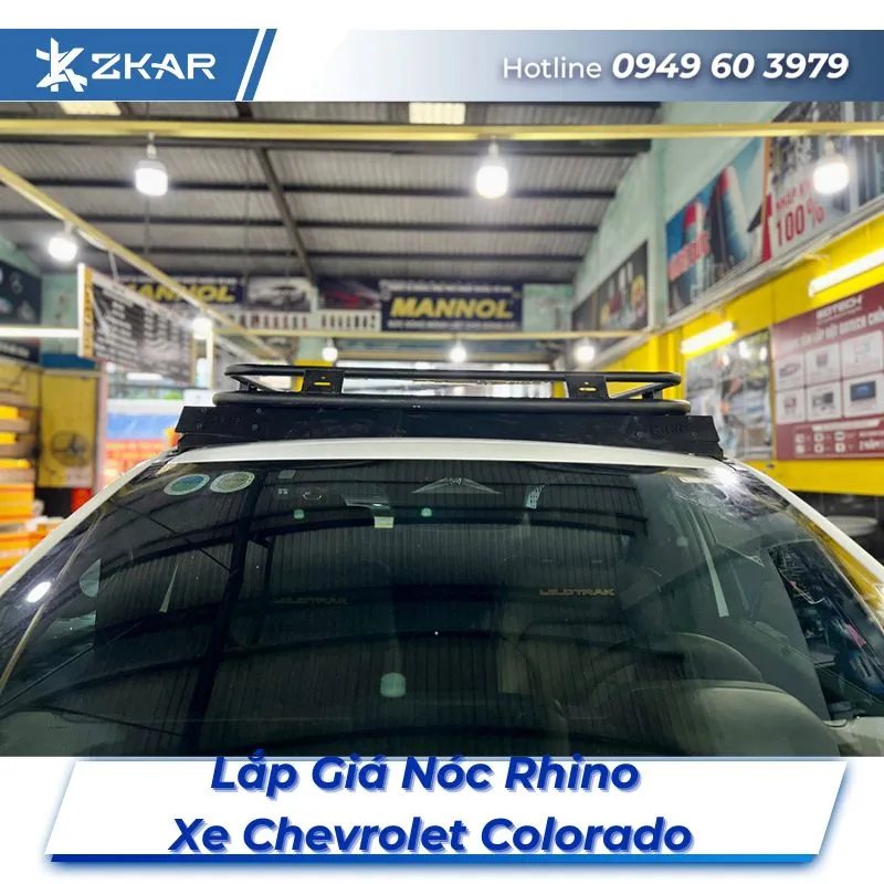 Lắp Đặt Giá Nóc Rhino Xe Chevrolet Colorado Tại TPHCM