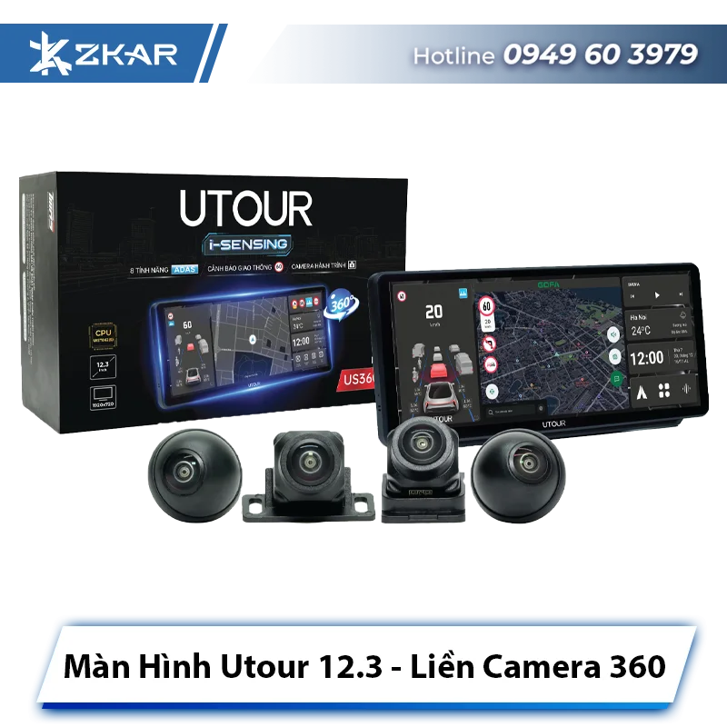 Utour us i12.3" Liền camera 360