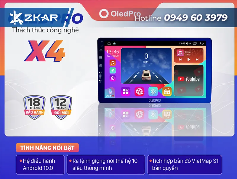 Địa Chỉ Gắn Màn Hình DVD Android ô tô OledPro X4 Uy Tín Tại TPHCM