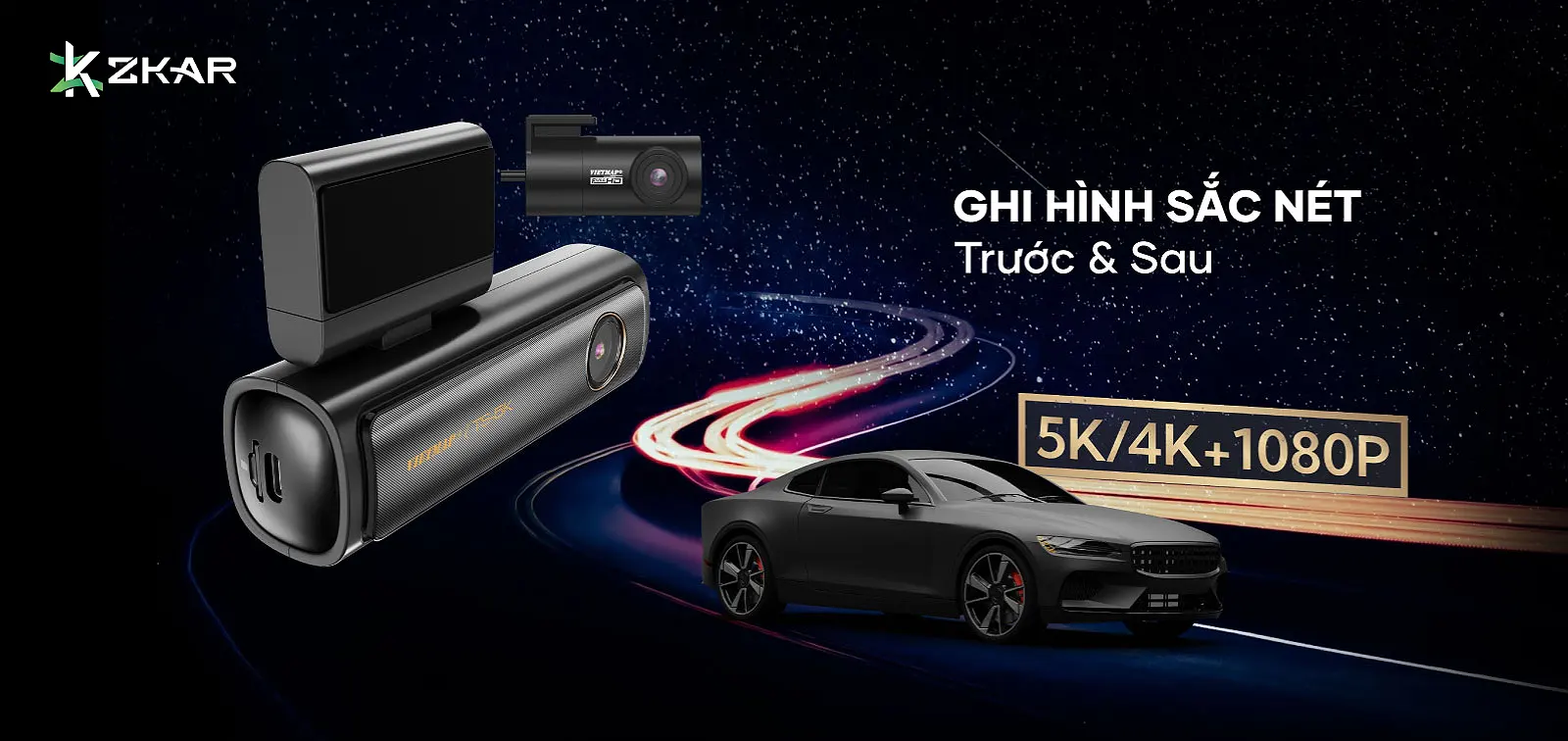 CAMERA GHI HÌNH 2 KÊNH TOÀN CẢNH TRƯỚC & SAU