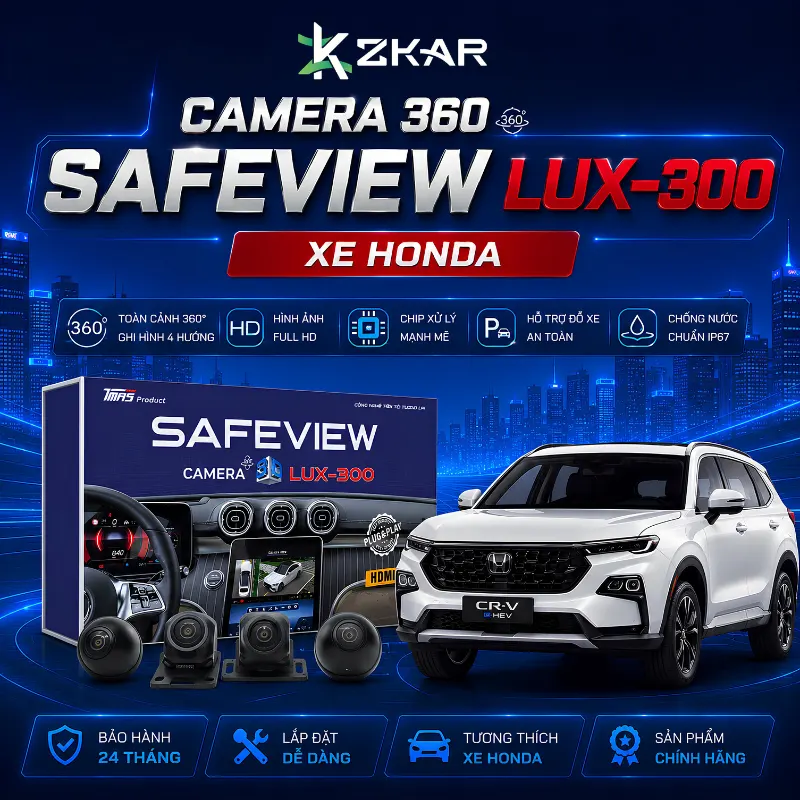 Camera 360 SAFEVIEW LUX-300 Dành Riêng Xe Honda