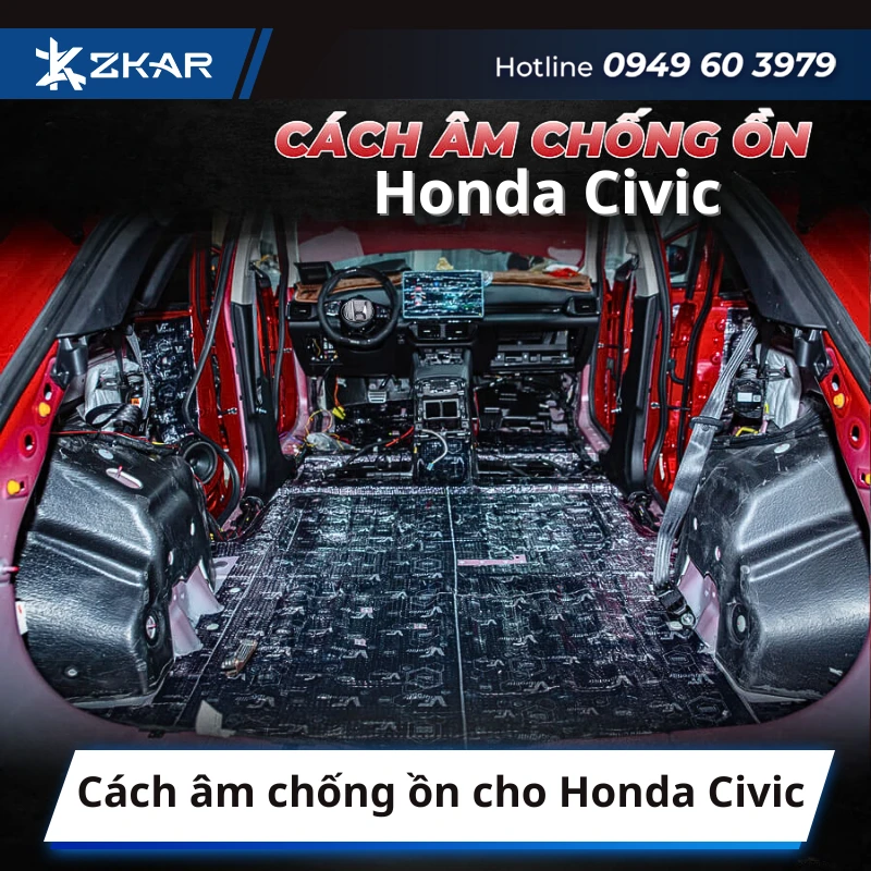 Cách âm chống ồn cho Honda Civic