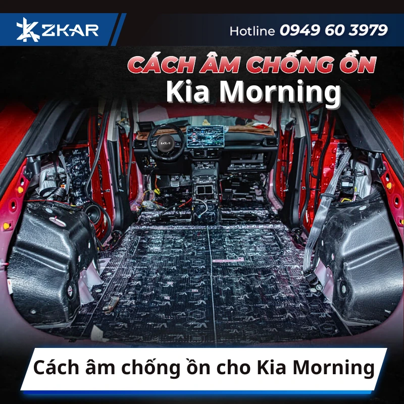 Cách âm chống ồn cho Kia Morning