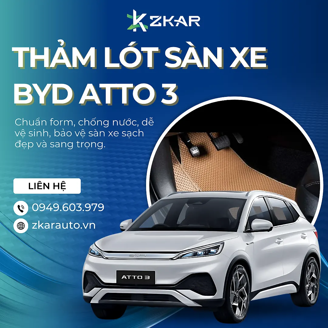 Thảm Lót Sàn Cho Xe BYD ATTO 3 