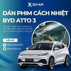 Dán phim cách nhiệt xe byd atto 3 tại tp.hcm