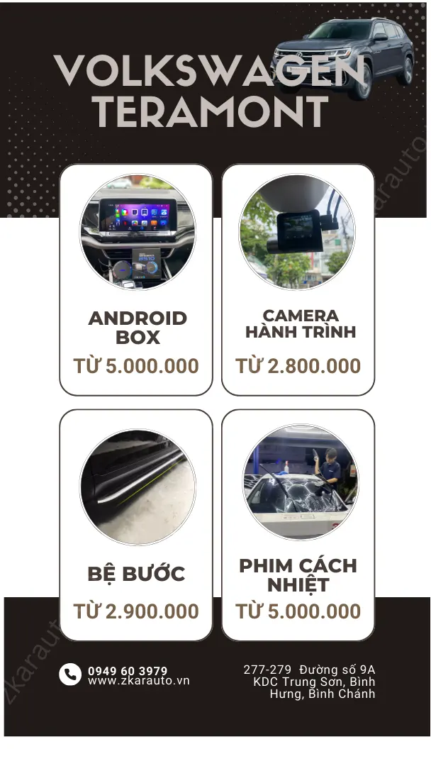 Top Các Phụ Kiện Quan Trọng Nhất Cho Xe Teramont