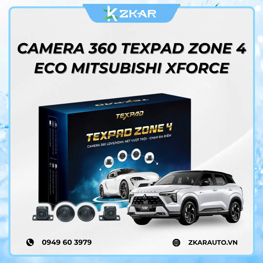 Lắp Camera 360 TexPad Zone 4 cho Mitsubishi Xforce