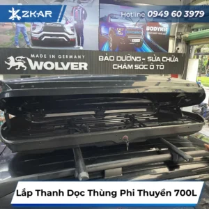 Lắp Thanh dọc vào thùng phi thuyền 700l cho Xpander