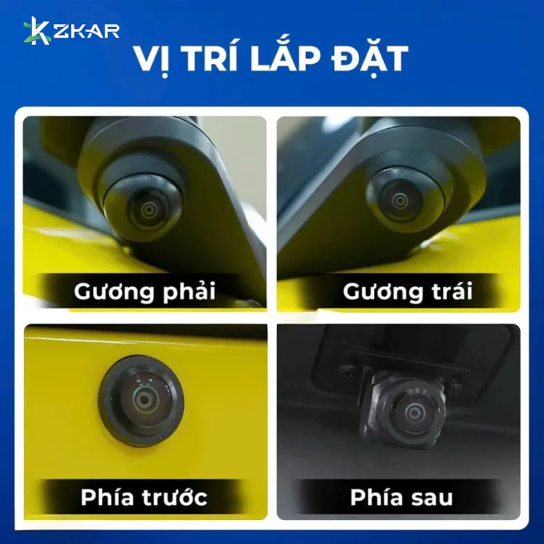 Vị trí lắp cam 360 xe điện vf3