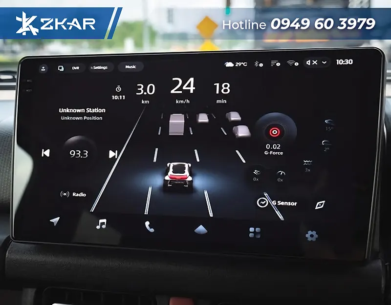 Hệ thống mô phỏng các phương tiện xung quanh trên màn hình