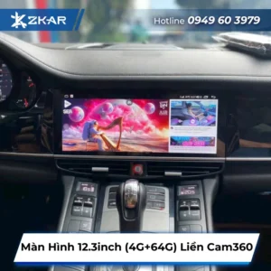 Màn hình Android liền cam360 cho Porsche Panamera - Cấu hình 12.3inch 4/64GB