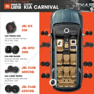 Độ Combo Âm Thanh Cho Xe KIA Carnival
