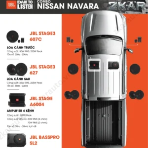 Độ Combo Âm Thanh Cho Xe Nissan Navara