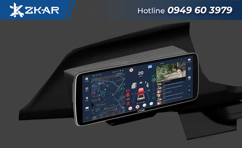 Hiển thị áp suất lốp trên màn hình Odo Android Utour cho VF3