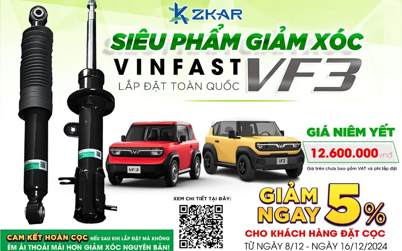 Phuộc Tein giảm xóc Vinfast VF3 - Trải nghiệm lái xe hoàn toàn mới