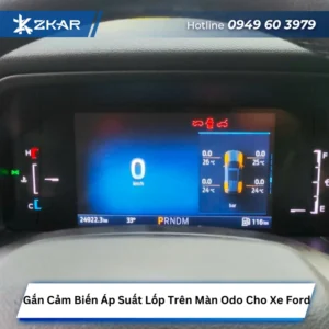 Gắn Cảm Biến Áp Suất Lốp Hiển Thị Trên Màn Odo Cho Xe Ford
