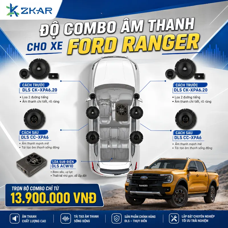 Combo loa DLS Xe Ford Ranger