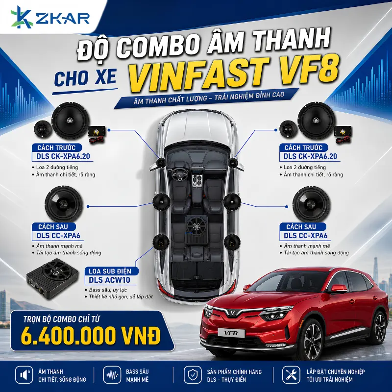 Combo loa DLS Xe VinFast VF8