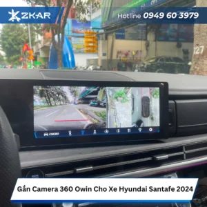 Gắn Camera 360 Owin Cho Xe Hyundai Santafe 2024