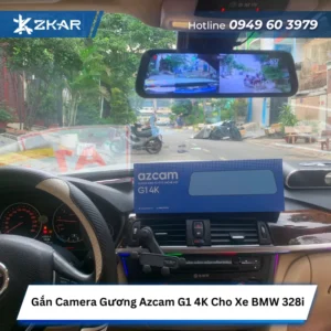 Gắn Camera Gương AZCam G1 4K Cho Xe BMW 328i