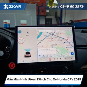 Gắn Màn Hình Utour 13inch Cho Xe Honda CRV 2019