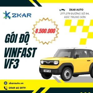 Gói Độ 8.5 Triệu Đồng Cho Xe VinFast VF3 Tại ZKar Auto