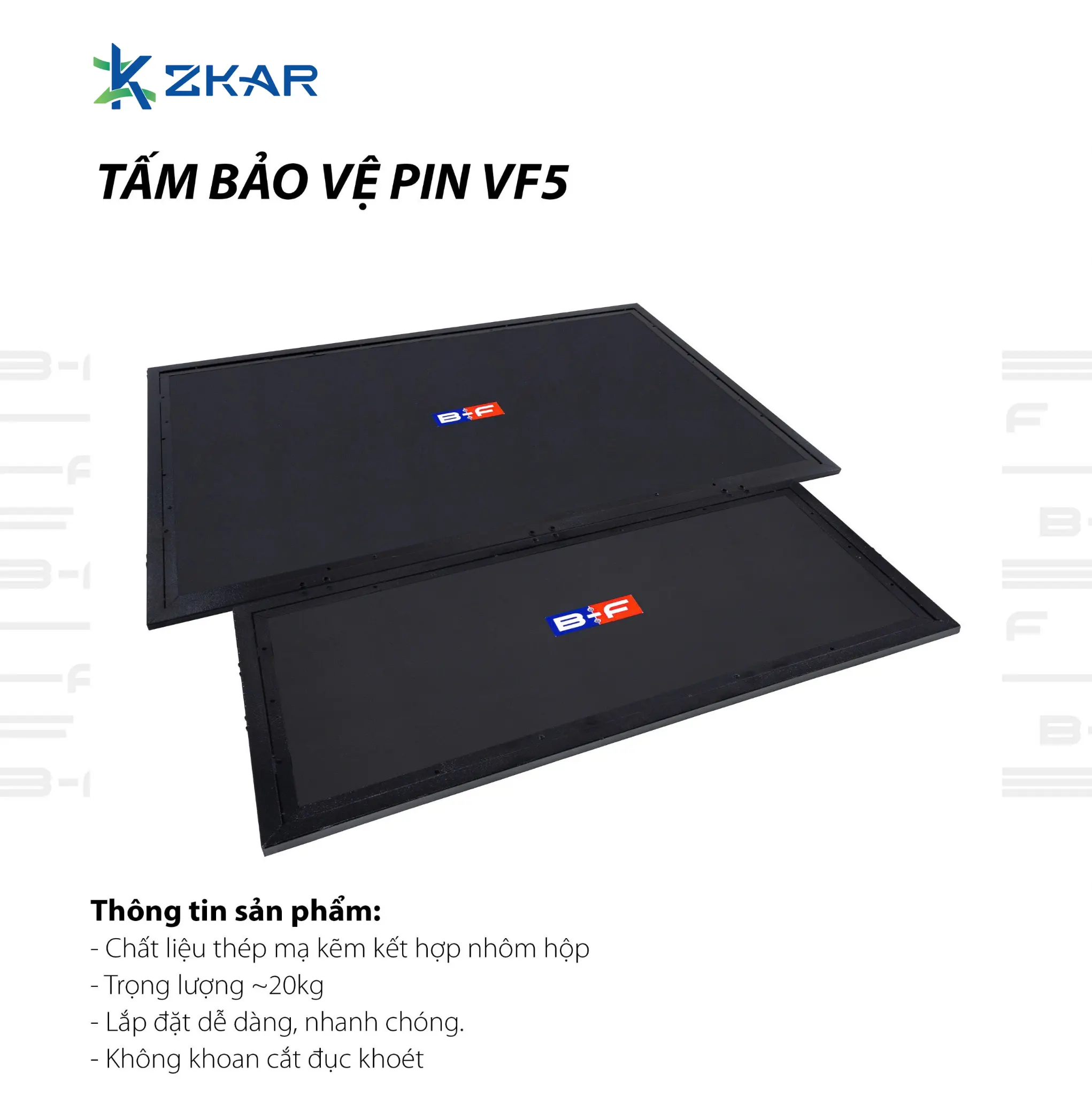 Các chi tiết của tấm bảo vệ pin cho VF5