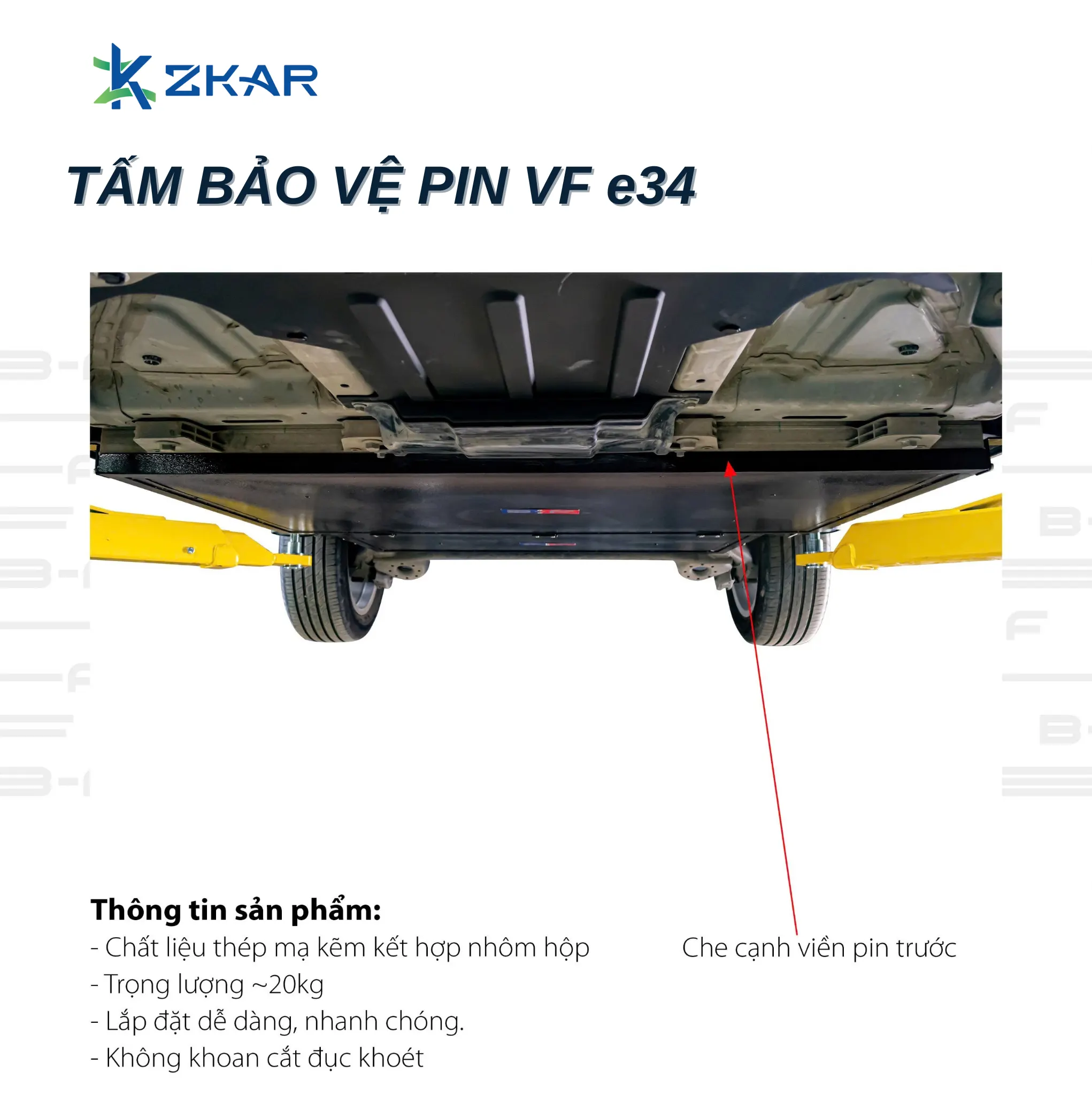 Địa chỉ lắp tấm bảo vệ pin uy tín cho Vinfast VF e34 tại TP.HCM