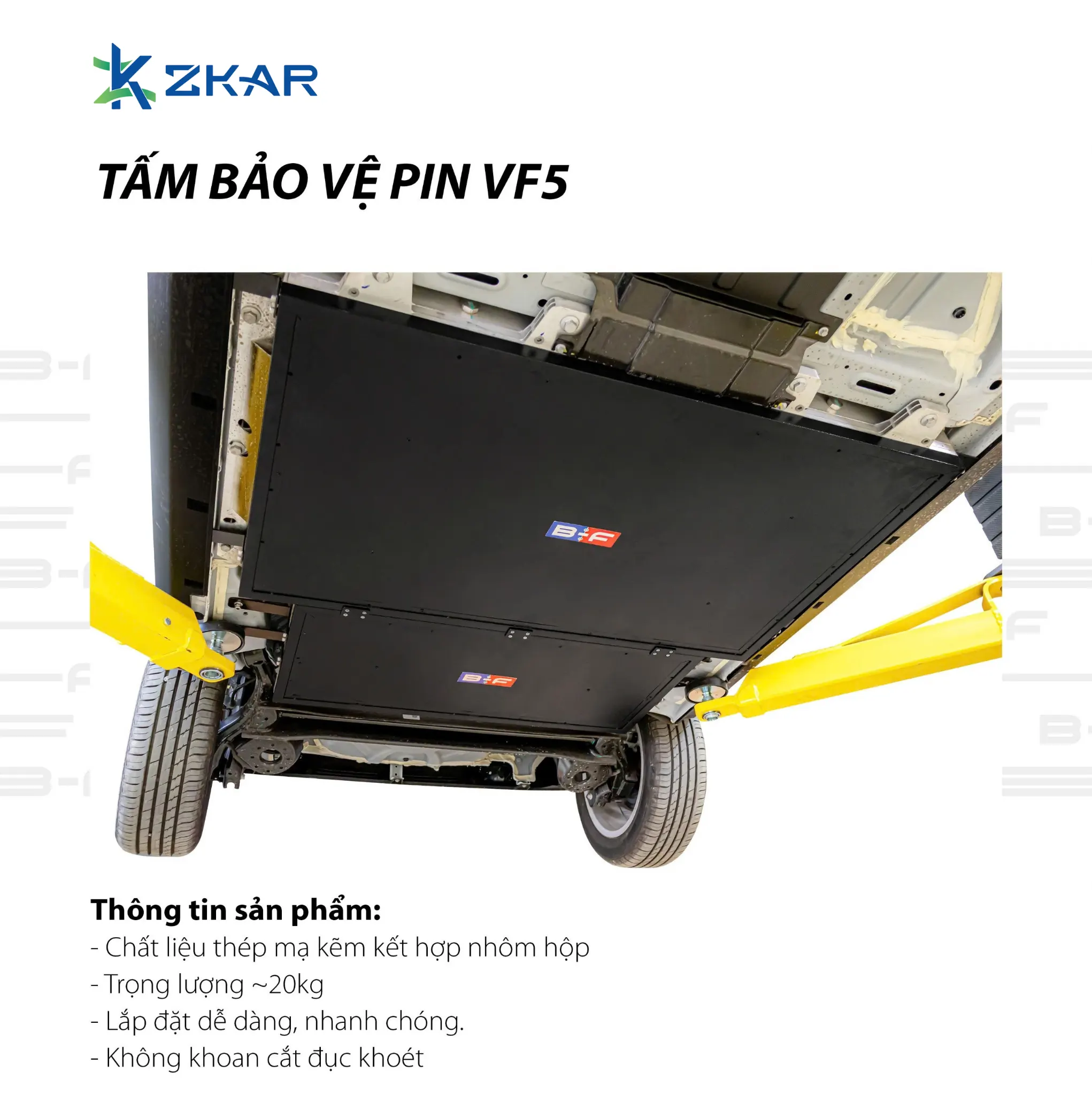 Địa chỉ lắp tấm bảo vệ pin uy tín cho Vinfast VF5 tại TP.HCM