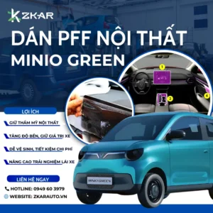 Dán PPF Nội Thất Cho Xe Điện Vinfast Minio Green
