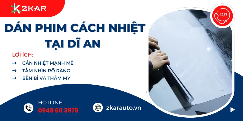 Dán Phim Cách Nhiệt Ô Tô Tại Dĩ An