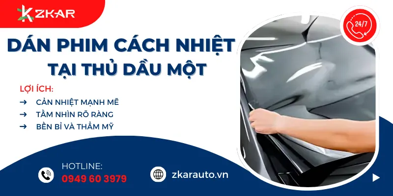 Vị Trí Dán Phim Cach Nhiệt Ô Tô Tại Thủ Dầu Một