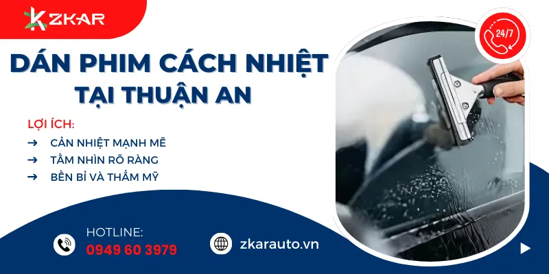 Vị Trí Dán Phim Cach Nhiệt Ô Tô Tại Thuận An