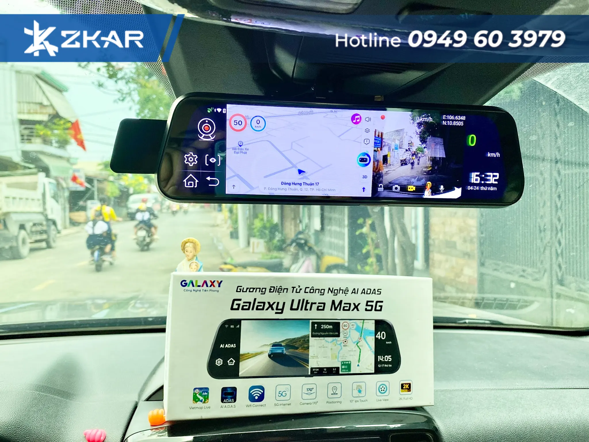 Địa Chỉ Lắp Gương Điện Tử AI ADAS Galaxy Ultra Max 5G Cho Ranger Wildtrak Uy Tín Tại TP.HCM