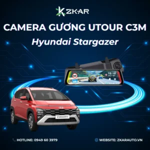 Camera Hành Trình Gương Utour C3M Cho Xe Hyundai Stargazer