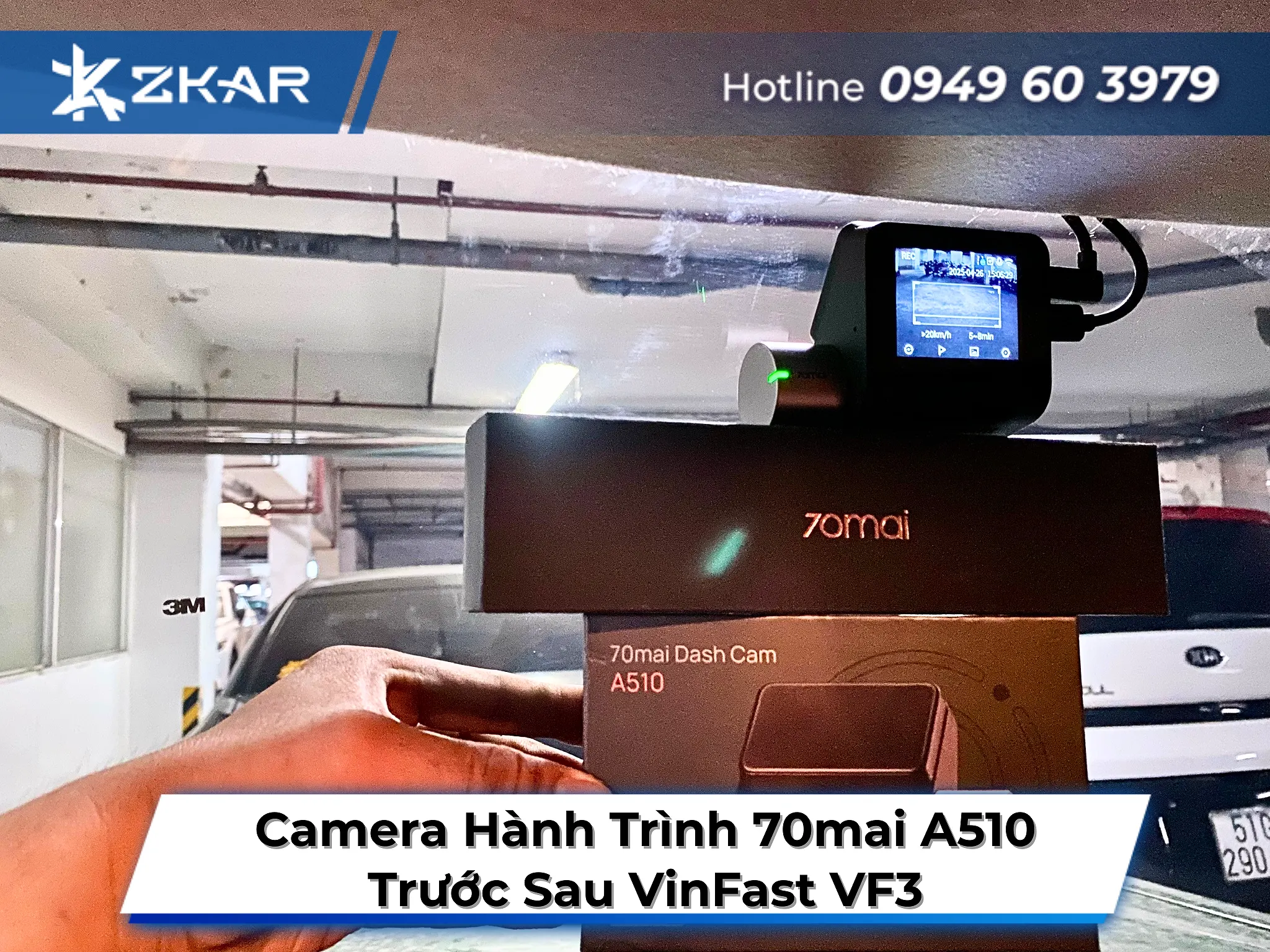 Giới Thiệu Camera Hành Trình 70mai A510 Trước Sau