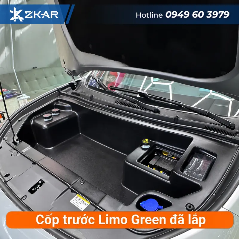 Hình ảnh thực tế khi lắp cốp trước cho limo green