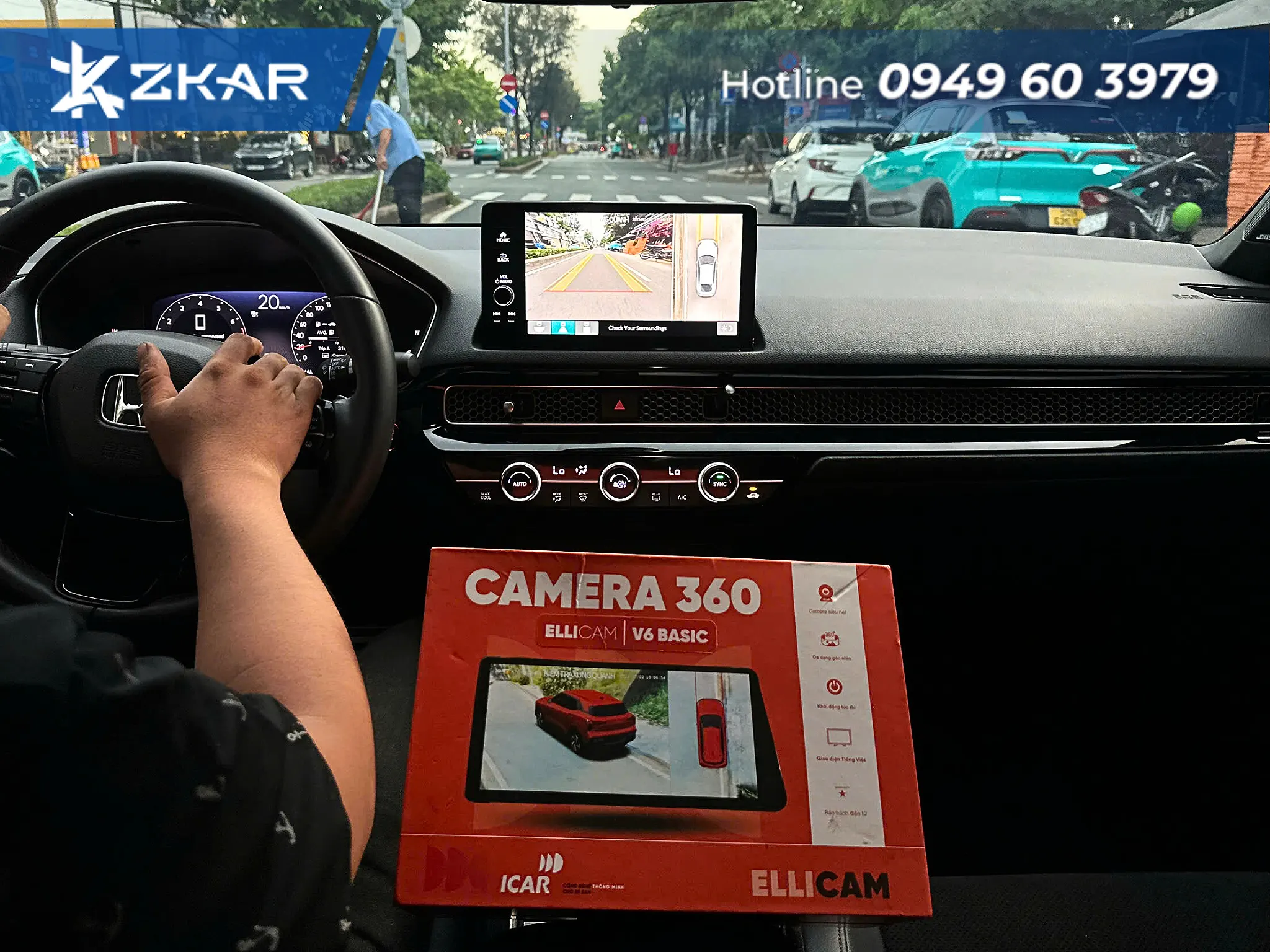 Địa Chỉ Lắp Camera 360 Ellicam V6 Xe Honda Civic Uy Tín Tại TP.HCM