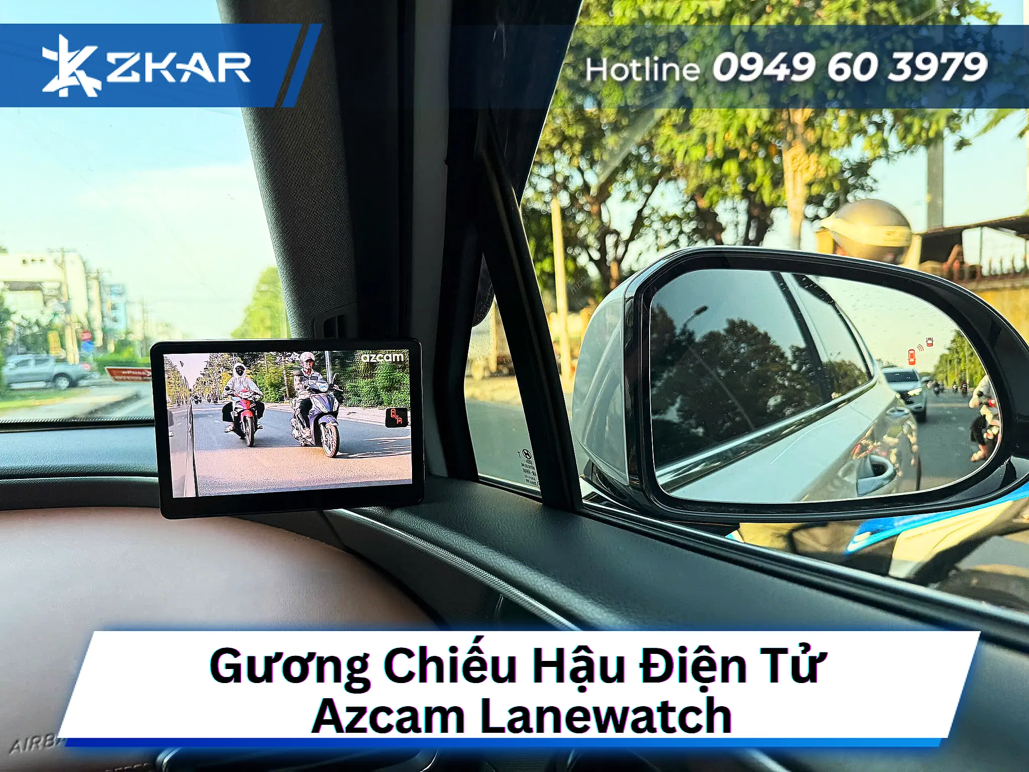 Gương Chiếu Hậu Điện Tử Azcam Lanewatch