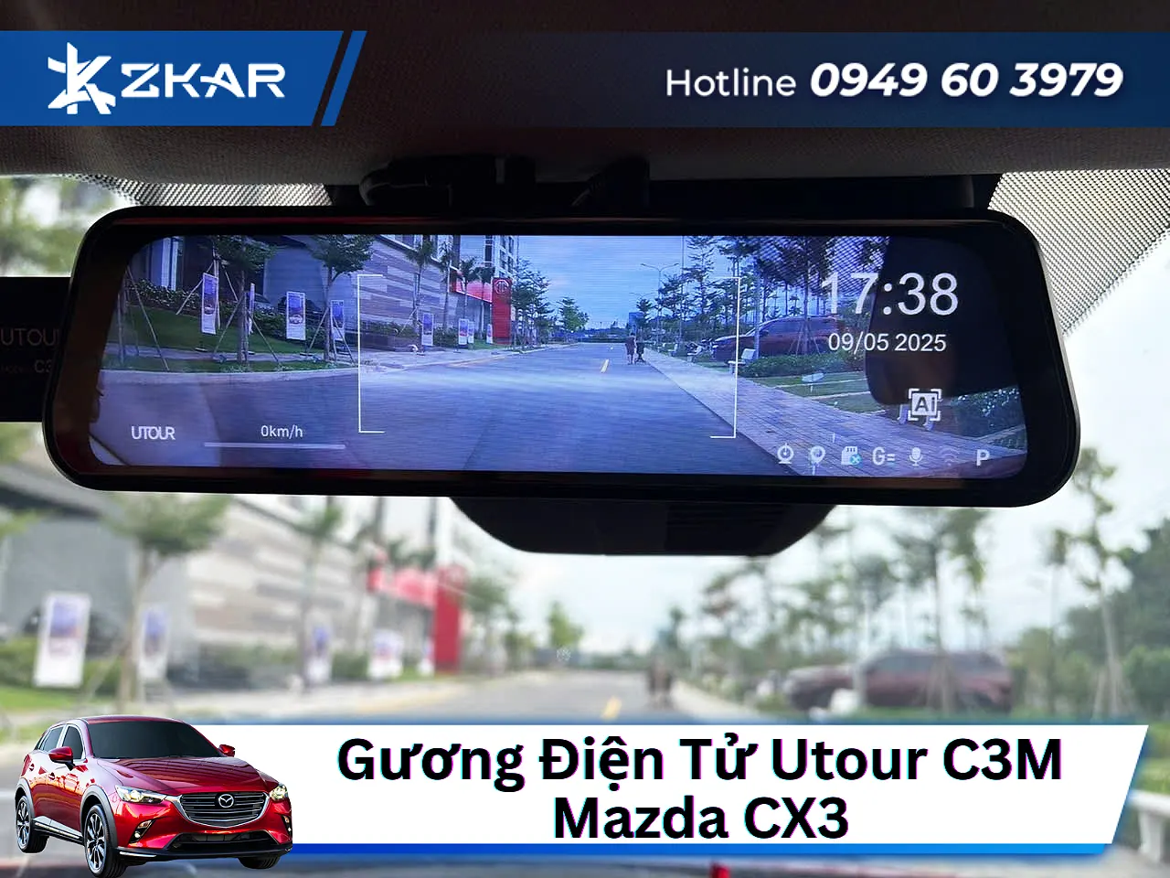 Địa Chỉ Lắp Camera hành trình Utour C3M Cho Xe Mazda CX3 Uy Tín Tại TP.HCM
