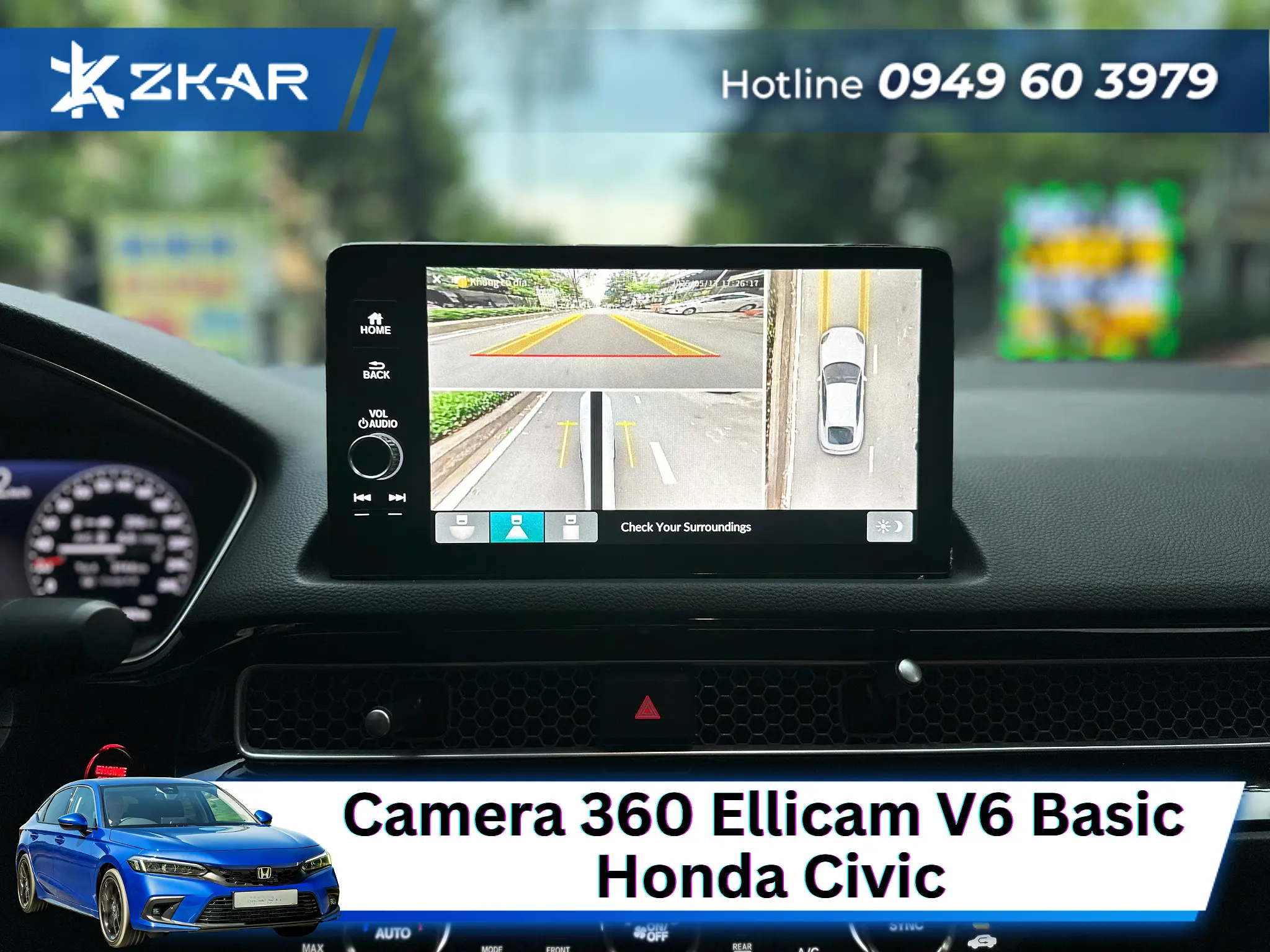 Mô hình 3D chân thực, chuẩn form Honda Civic