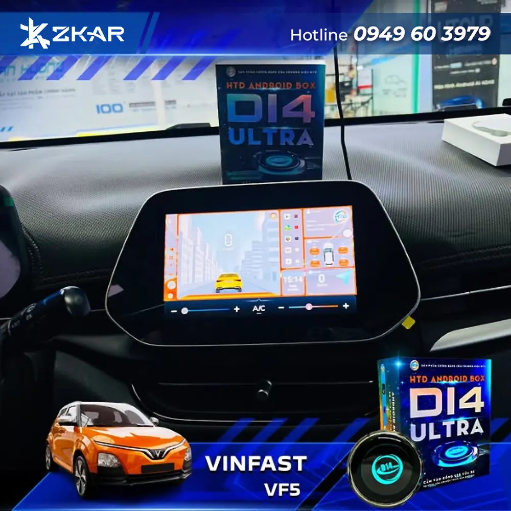 Lợi Ích Khi Gắn Android Box HTD D14 Ultra Cho VF5 Tại TPHCM