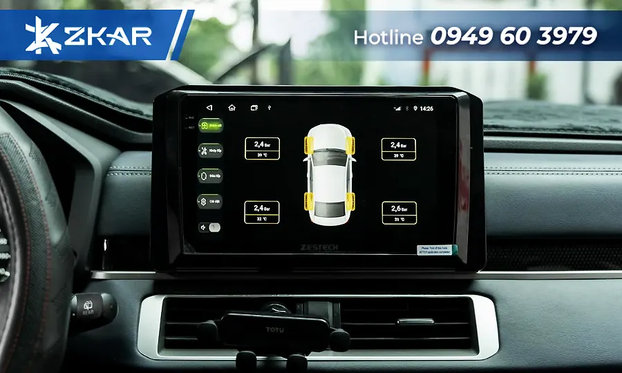 Tích hợp cảm biến áp suất lốp