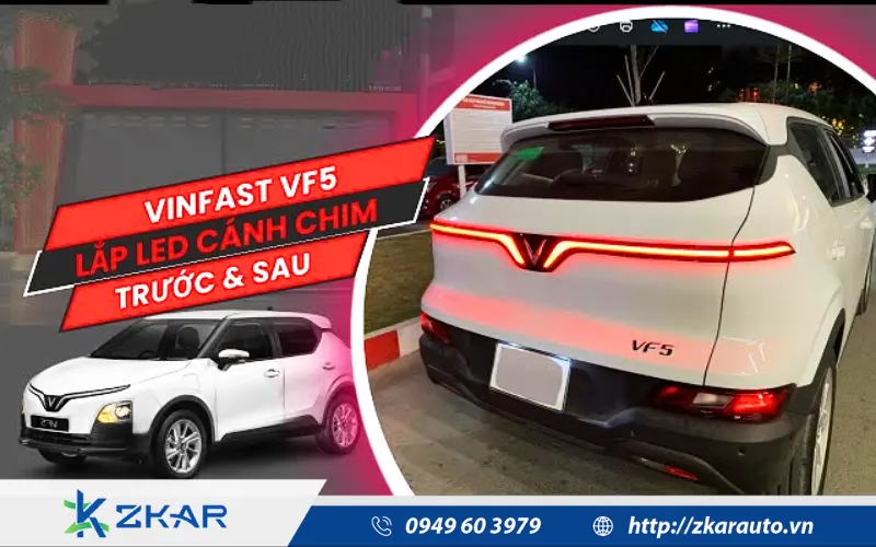 Lợi ích khi độ LED Cánh Chim VinFast VF5 Trước Và Sau