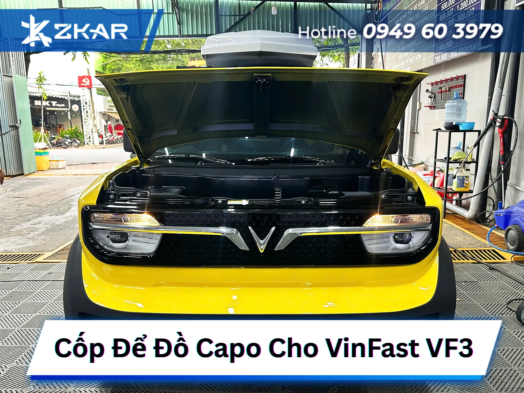 Địa Chỉ Lắp Cốp Để Đồ Capo Cho Xe Điện VinFast VF3Tại TP.HCM